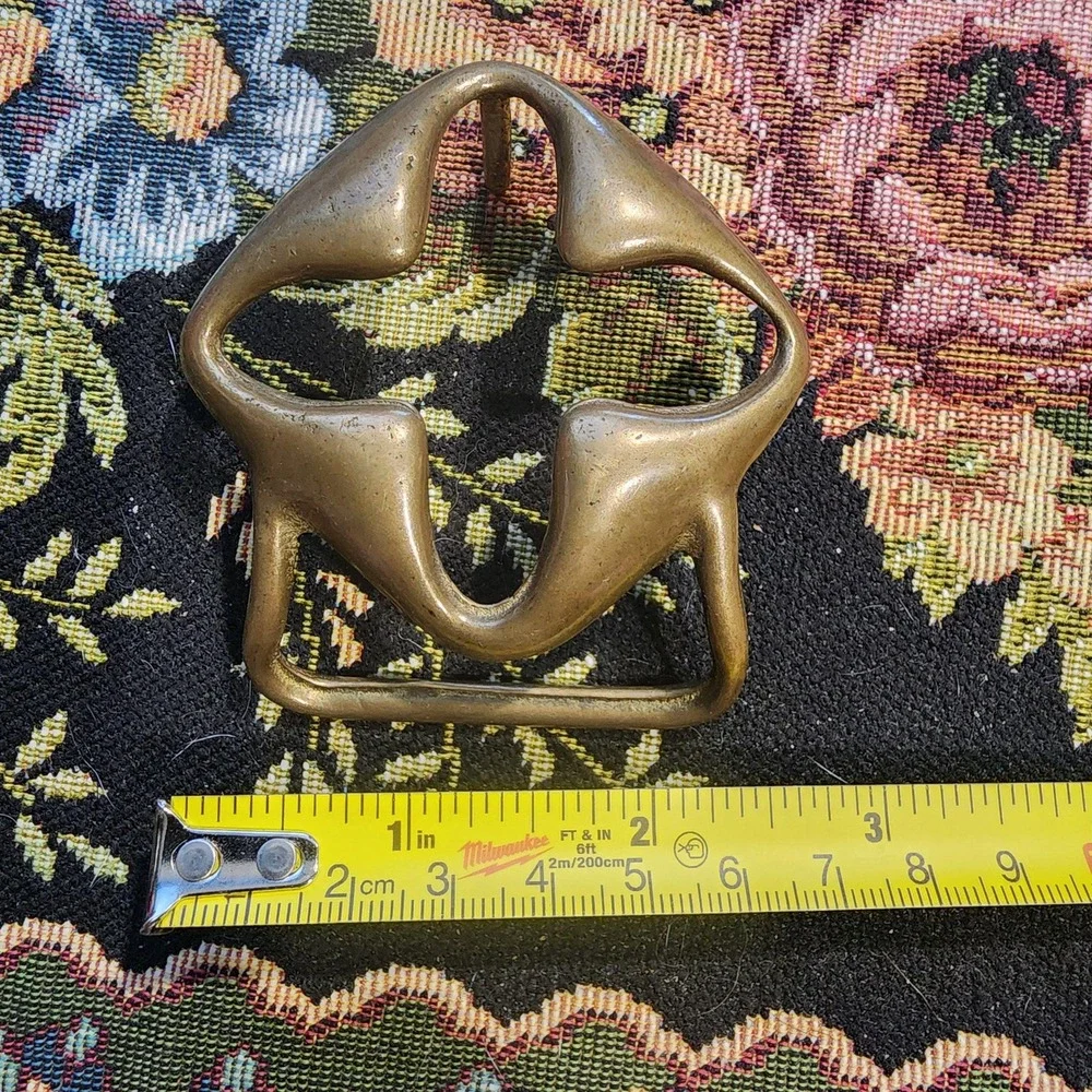 Vintage 70s Duncan Laurie Solid Brass Vintage Belt Buckle